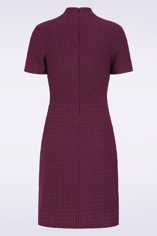 Vintage Chic for Topvintage - Topvintage exclusive ~ Tessa a-lijn jurk in auberginepaars 3
