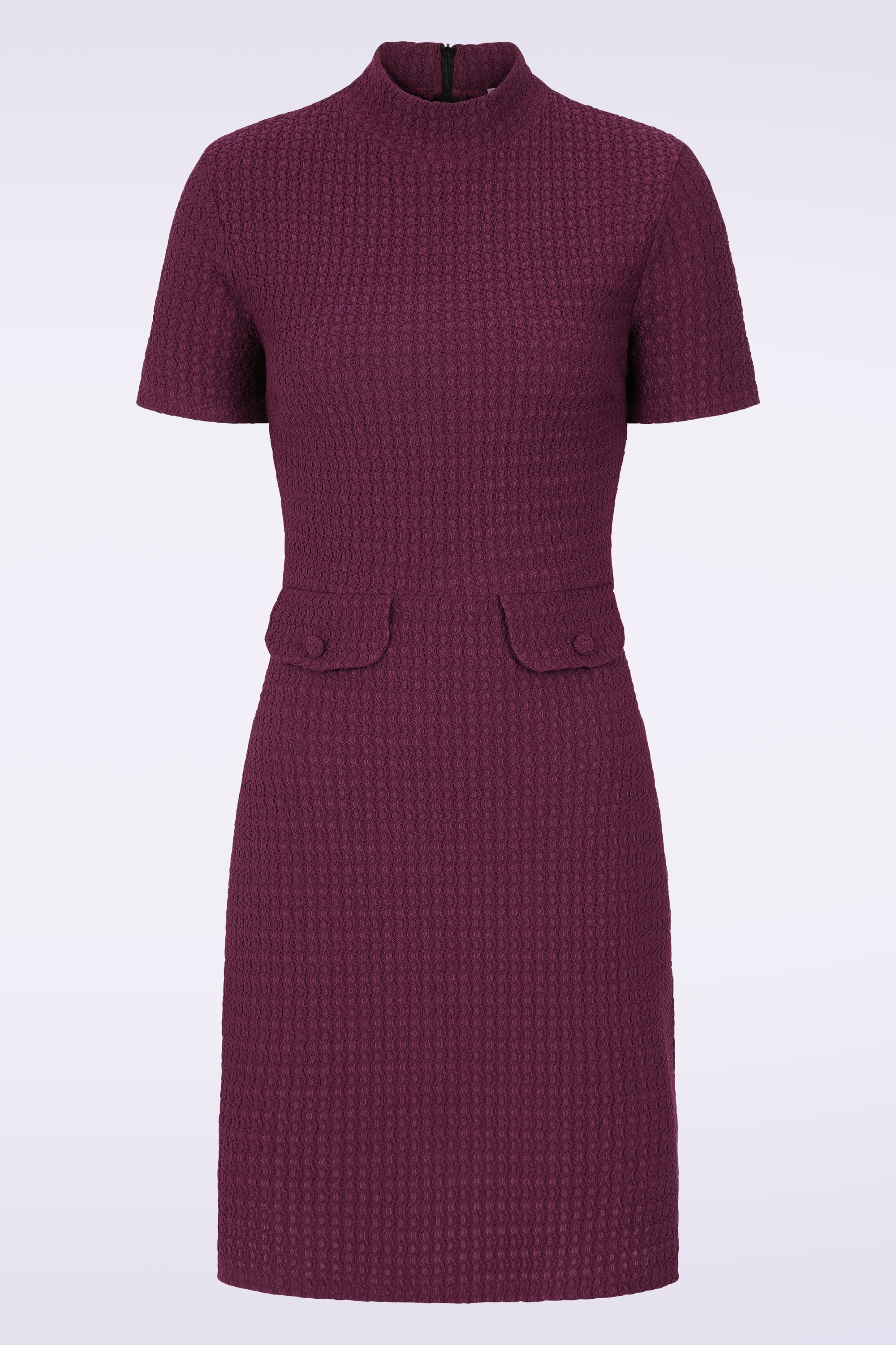 Vintage Chic for Topvintage - Topvintage exclusive ~ Tessa a-lijn jurk in auberginepaars