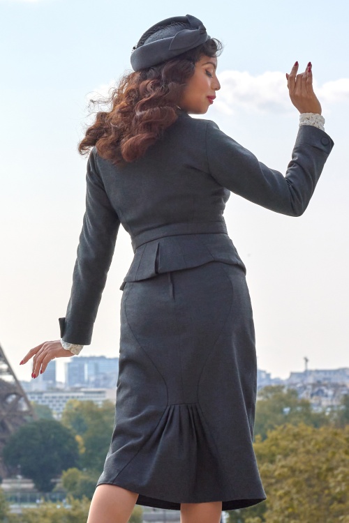 Miss Candyfloss - Reana Lee jacket in middernachtblauw 3