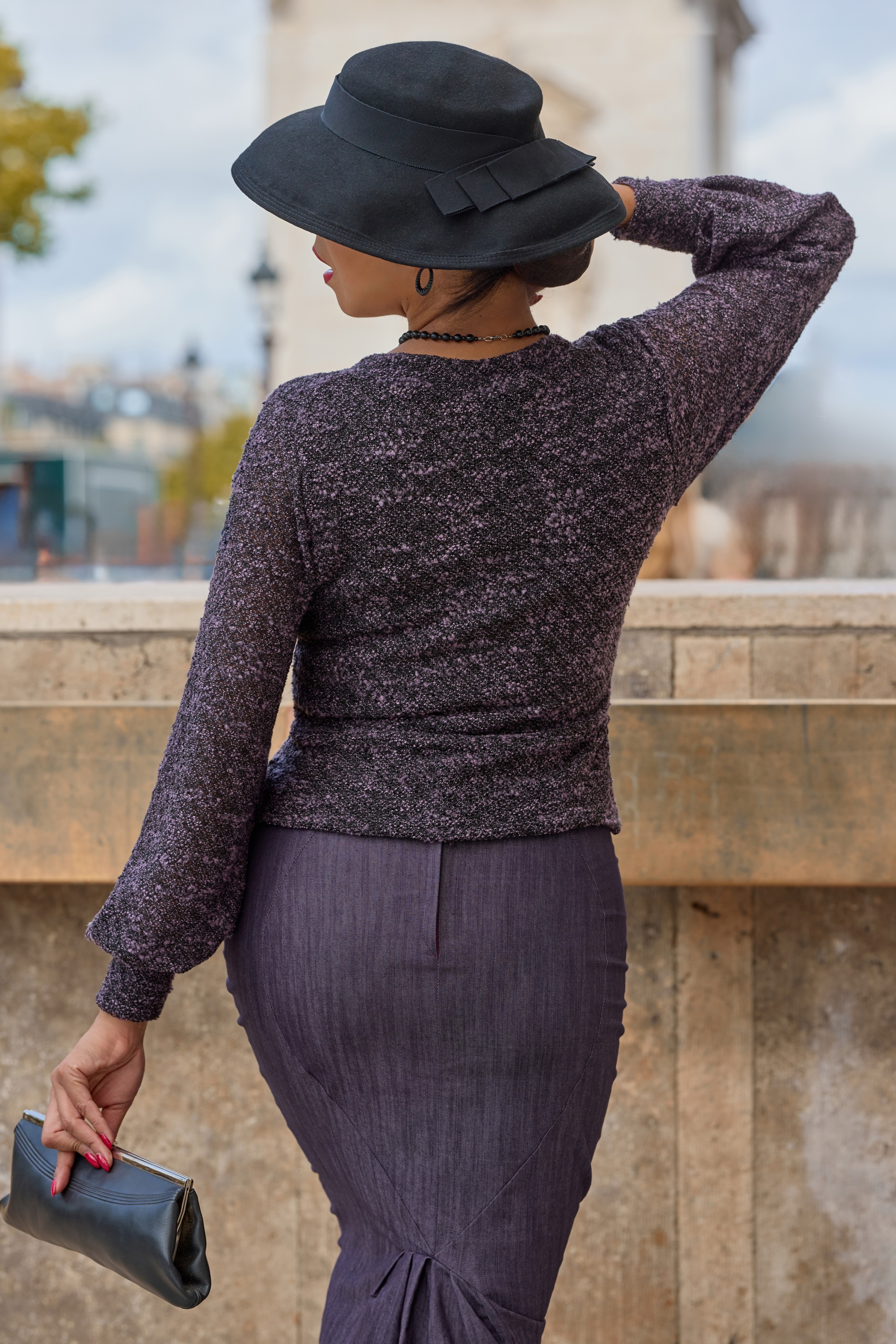 Miss Candyfloss - Mailys Lavania gebreide cardigan in paars 3