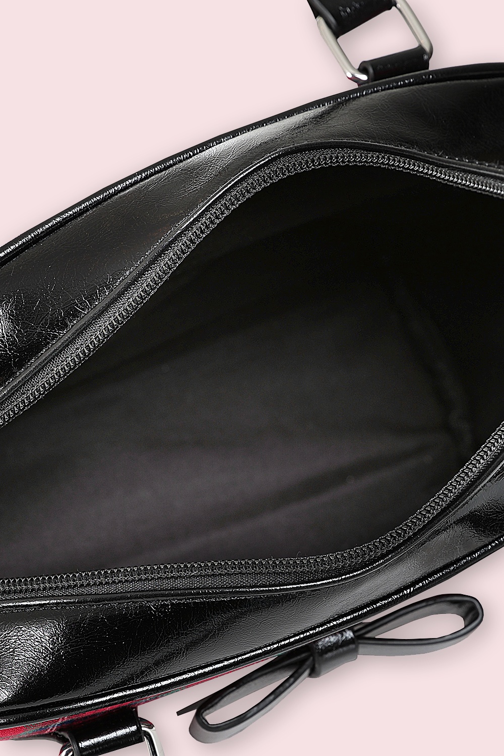 Banned Retro - Chic Charlotte Tartan handtas in rood en zwart 2