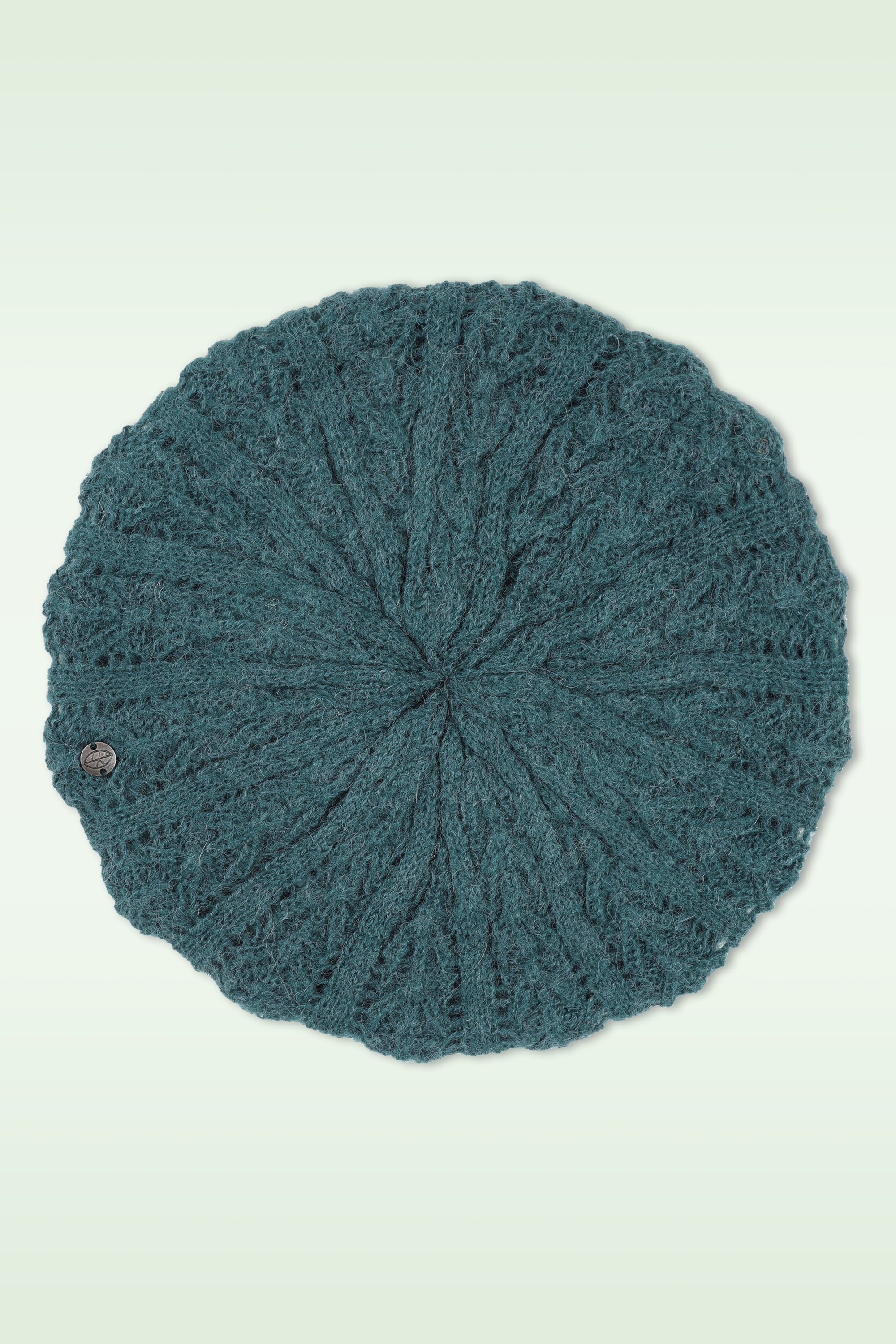 Surkana - Fantasy gebreide baret in petrolblauw