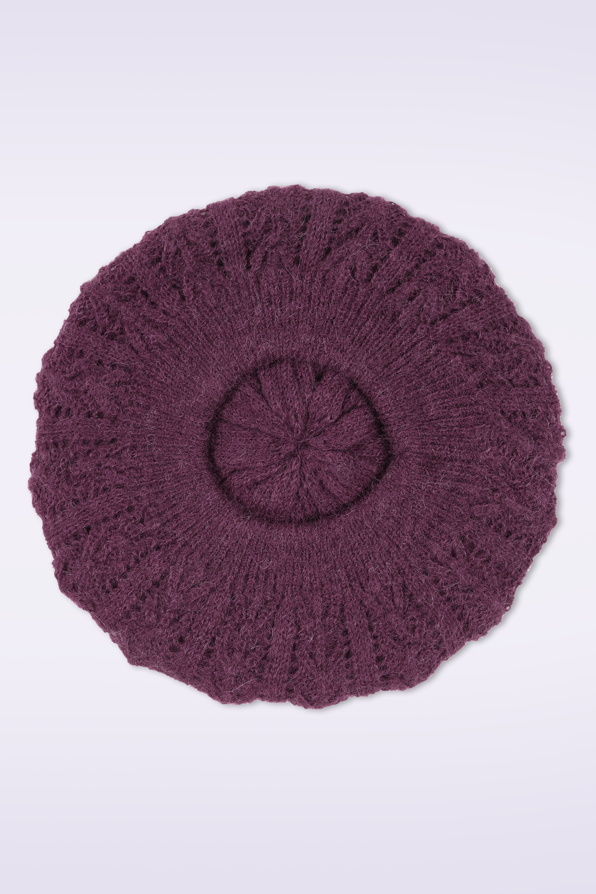 Surkana - Fantasy gebreide baret in pruimpaars 3