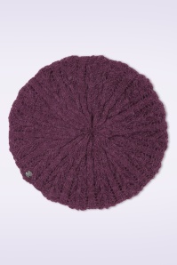 Surkana - Fantasy gebreide baret in pruimpaars