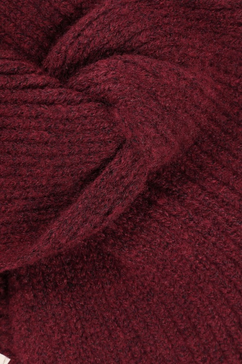 Surkana - Gebreide tulband in kastanje rood 2