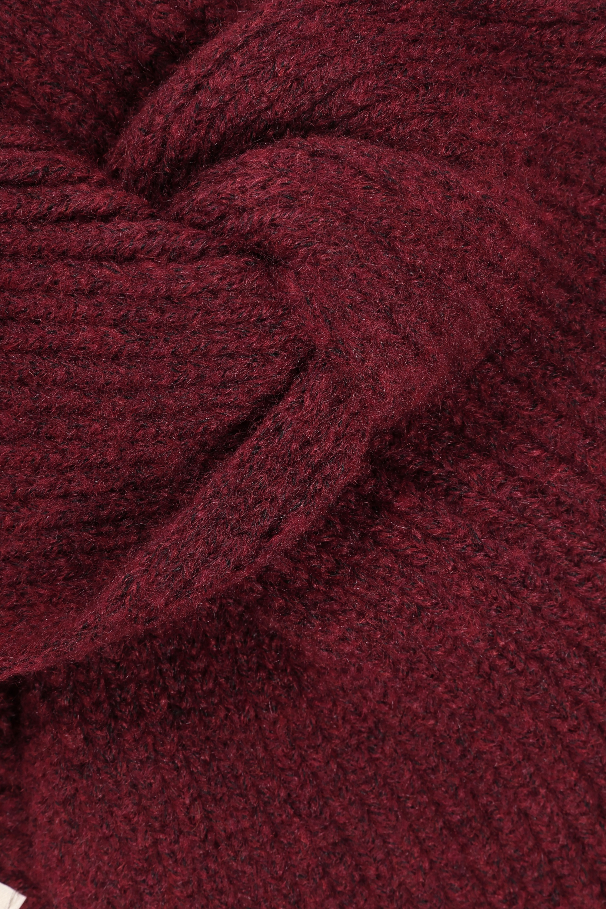 Surkana - Gebreide tulband in kastanje rood 2