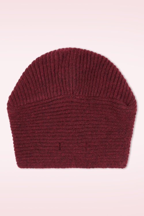 Surkana - Gebreide tulband in kastanje rood 3