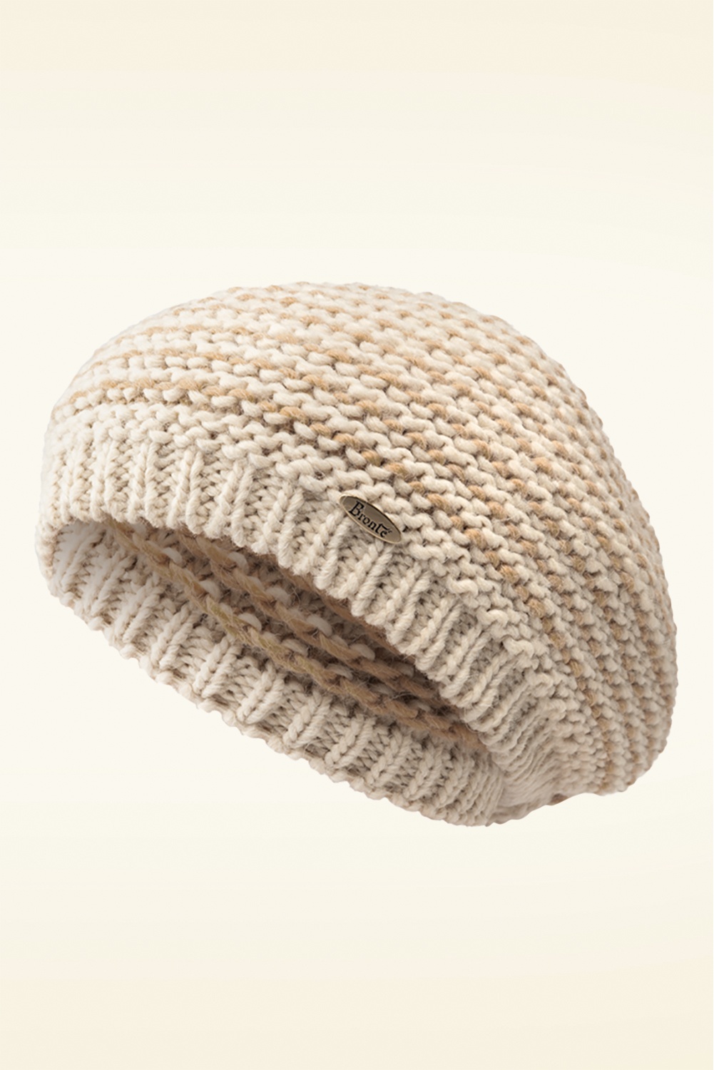 Bronté - Katja Knitted baret in beige en camel