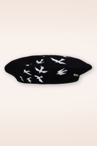 Bronté - Birdy baret in zwart 2