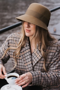 Bronté - Catharina Cloche hoed in beverbruin