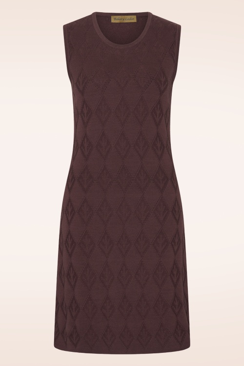 Bakery Ladies - Lulu gebreide jurk in chocoladebruin