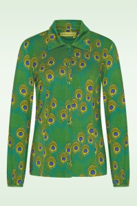 Bakery Ladies - Ginny Feathers blouse in treetop groen