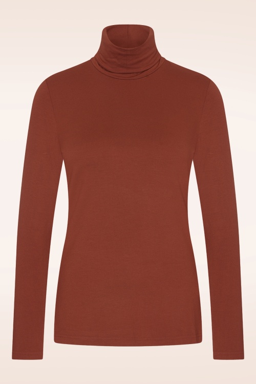 Bakery Ladies - Turtleneck top in okerrood