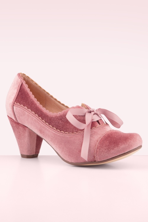 Chelsea Crew - Madison fluwelen laarsjes in mauve 3