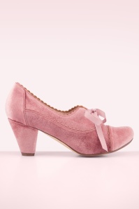 Chelsea Crew - Madison fluwelen laarsjes in mauve