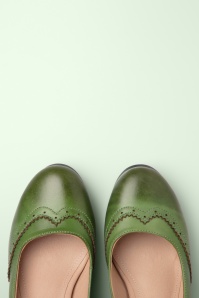 Chelsea Crew - Dossier Leather Mary Jane pumps in groen 2