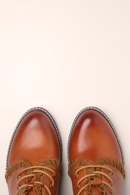 Chelsea Crew - Johana lederen laarsjes in tan  2