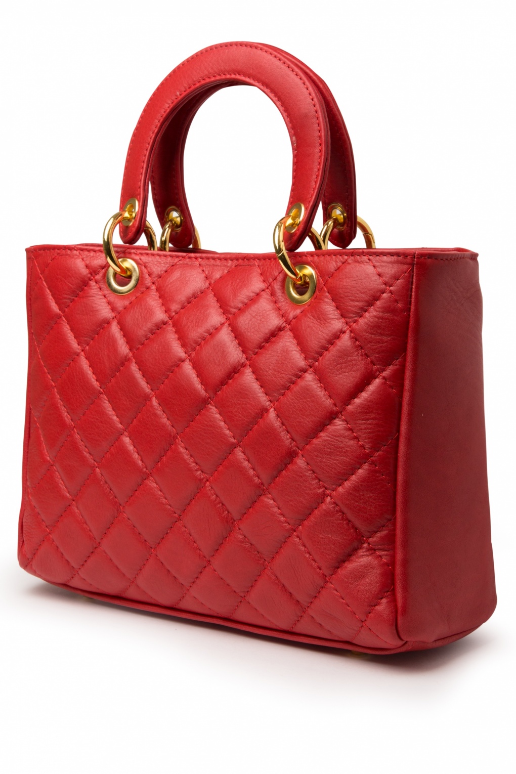 50s Coco Classic Quilted bag Chanel style Red Leather