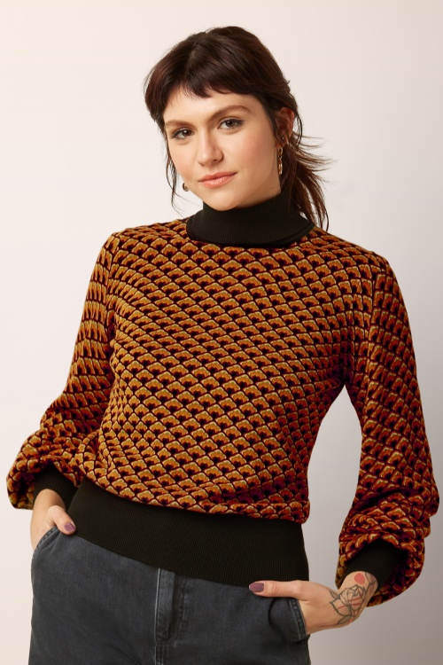 King Louie - Rollneck top Frio in cabernet rood