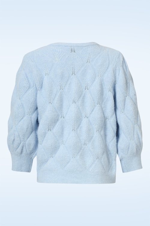 Smashed Lemon - Kyra gebreide sweater in lichtblauw 5