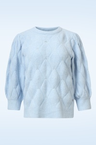 Smashed Lemon - Kyra gebreide sweater in lichtblauw 2