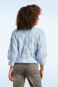 Smashed Lemon - Kyra gebreide sweater in lichtblauw 4