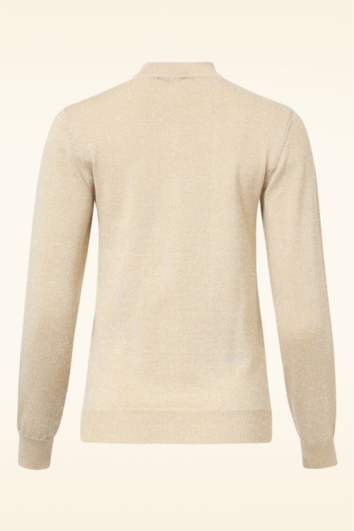 Smashed Lemon - Sierra Sparkling gebreide top in zand 4