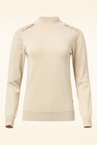 Smashed Lemon - Sierra Sparkling gebreide top in zand 2