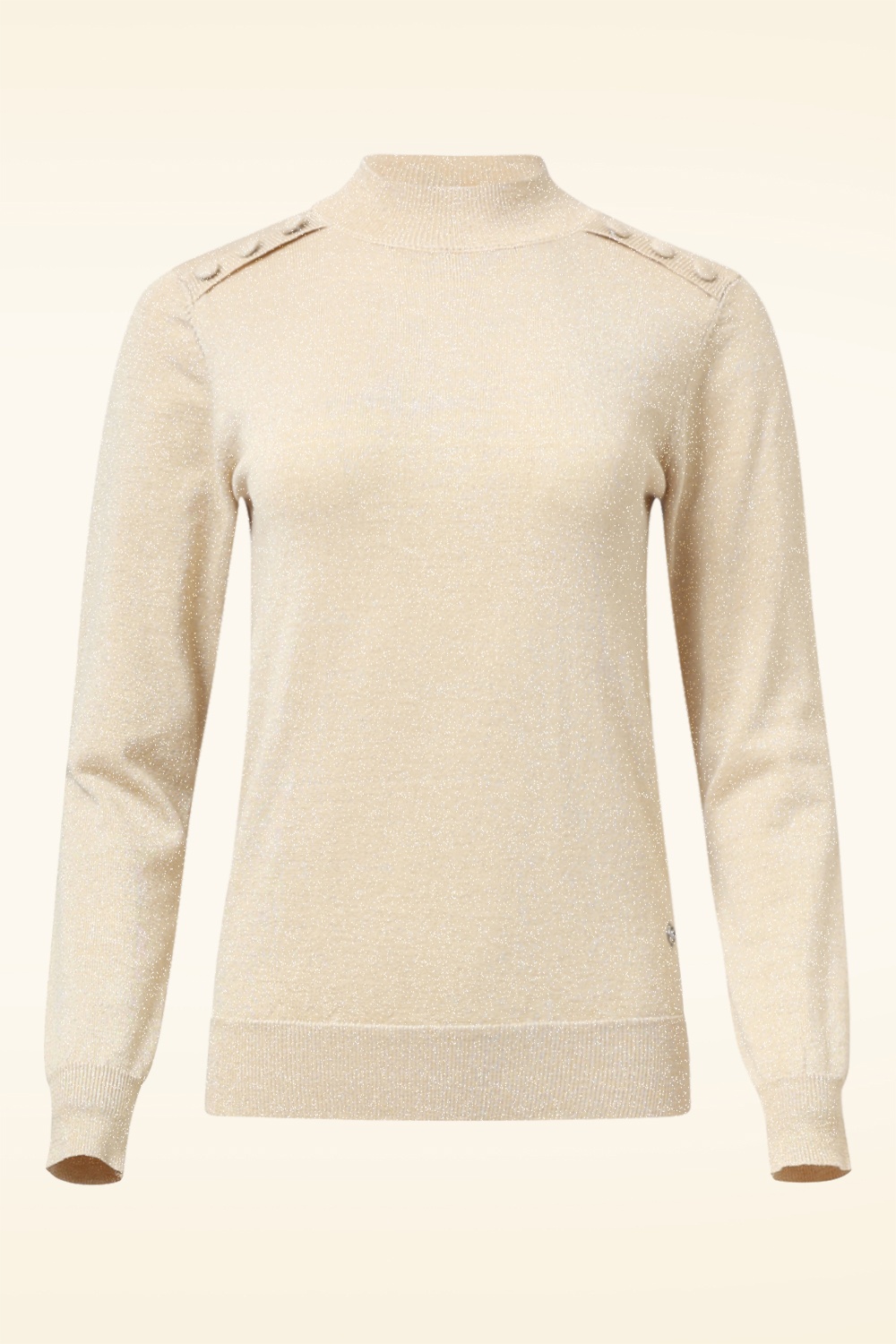 Smashed Lemon - Sierra Sparkling gebreide top in zand 2