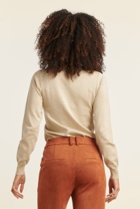 Smashed Lemon - Sierra Sparkling gebreide top in zand 3