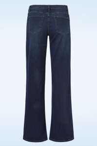Smashed Lemon - Olivia Straight Jeans in donkerblauw denim 4