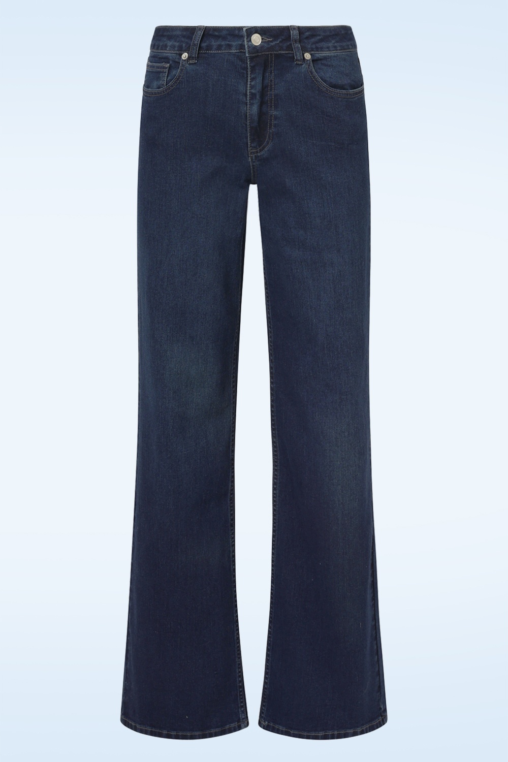 Smashed Lemon - Olivia Straight Jeans in donkerblauw denim