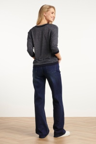 Smashed Lemon - Olivia Straight Jeans in donkerblauw denim 5