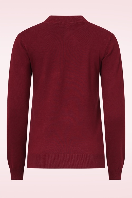 Smashed Lemon - Sierra gebreide top in bordeauxrood 2