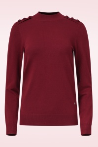 Smashed Lemon - Sierra gebreide top in bordeauxrood