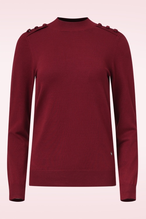 Smashed Lemon - Sierra gebreide top in bordeauxrood