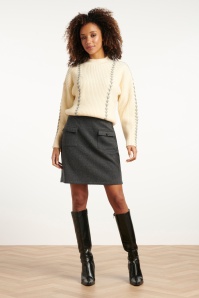 Smashed Lemon - Anna rok in donkergrijs 2