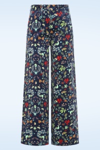 Blutsgeschwister - Marlotte Corduroy High Waist pantalon in Maze of Peacocks