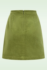 Blutsgeschwister - Dreamy Eyes corduroy rok in Dense Forest Khaki 3