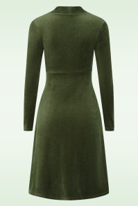 Blutsgeschwister - Velvet Glamour Aura jurk in Shades of Green 3