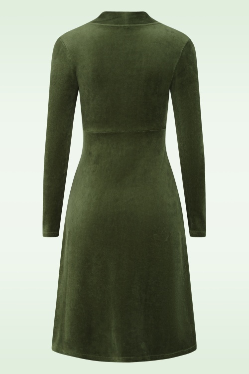Blutsgeschwister - Velvet Glamour Aura jurk in Shades of Green 3