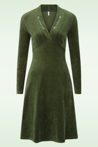 Blutsgeschwister - Velvet Glamour Aura jurk in Shades of Green