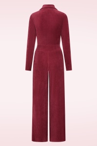 Blutsgeschwister - Jolly Molly corduroy jumpsuit in Fine Needle Red 3