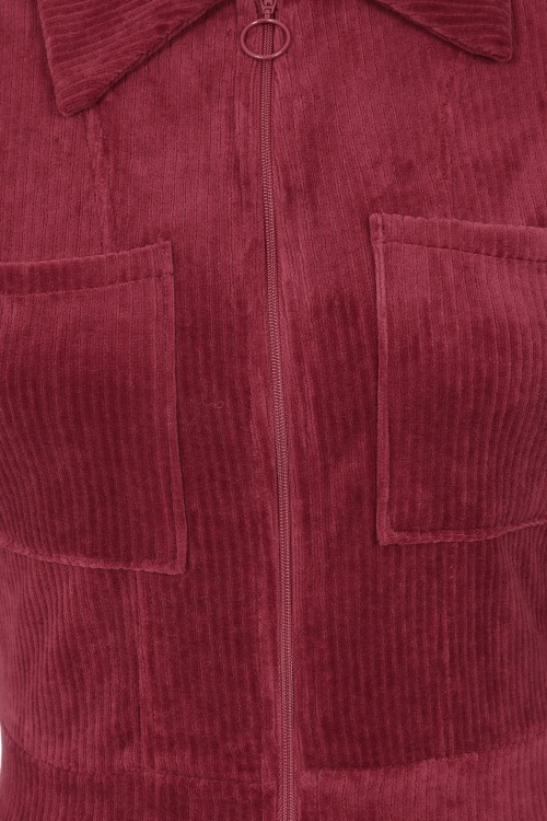 Blutsgeschwister - Jolly Molly corduroy jumpsuit in Fine Needle Red 2