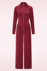 Blutsgeschwister - Jolly Molly corduroy jumpsuit in Fine Needle Red