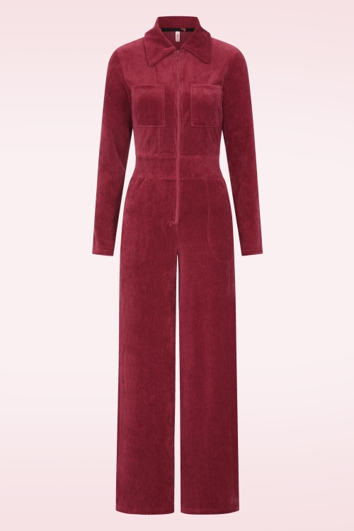 Blutsgeschwister - Jolly Molly corduroy jumpsuit in Fine Needle Red