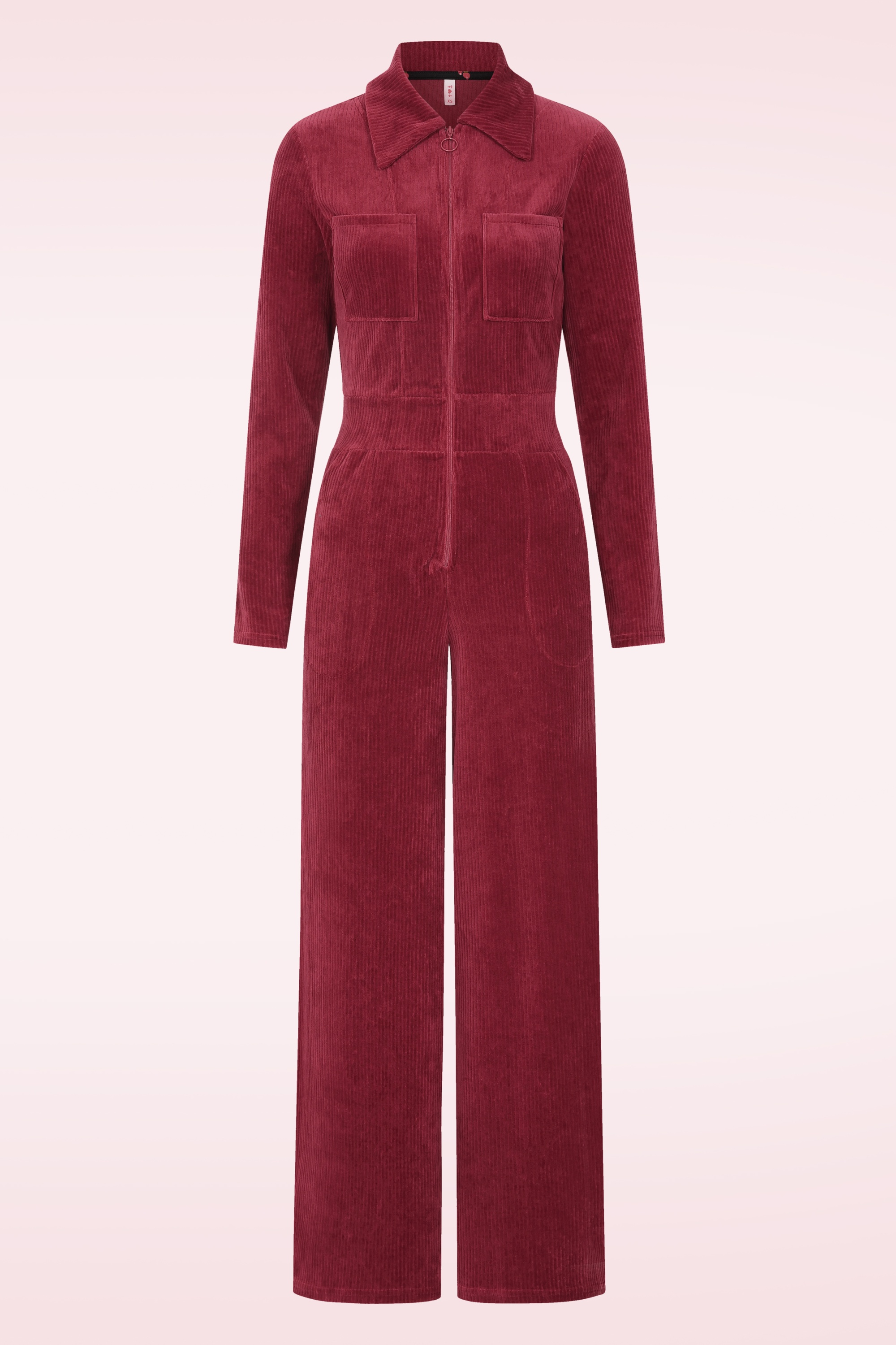 Blutsgeschwister - Jolly Molly corduroy jumpsuit in Fine Needle Red