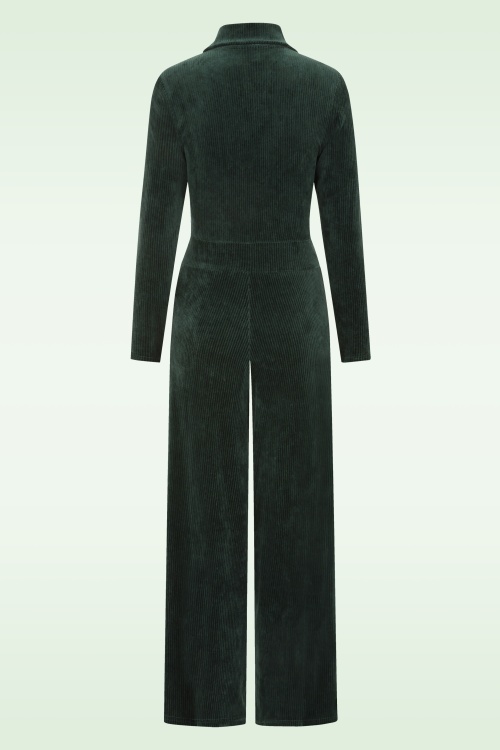 Blutsgeschwister - Jolly Molly corduroy jumpsuit in Fine Needle Green 3