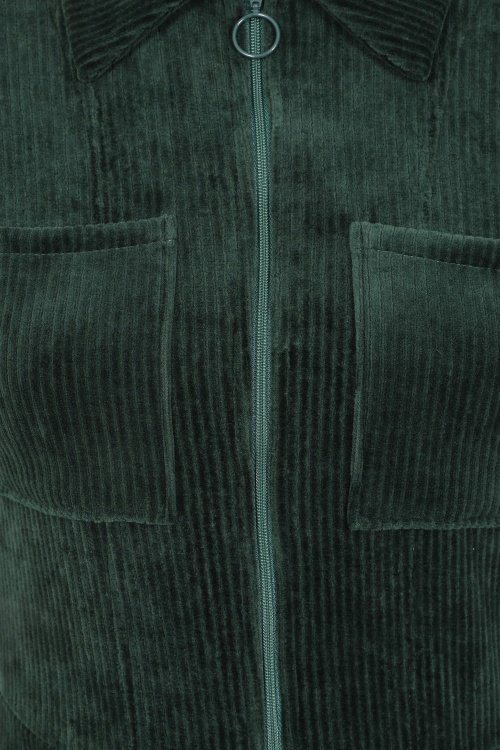 Blutsgeschwister - Jolly Molly corduroy jumpsuit in Fine Needle Green 2