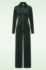 Blutsgeschwister - Jolly Molly corduroy jumpsuit in Fine Needle Green
